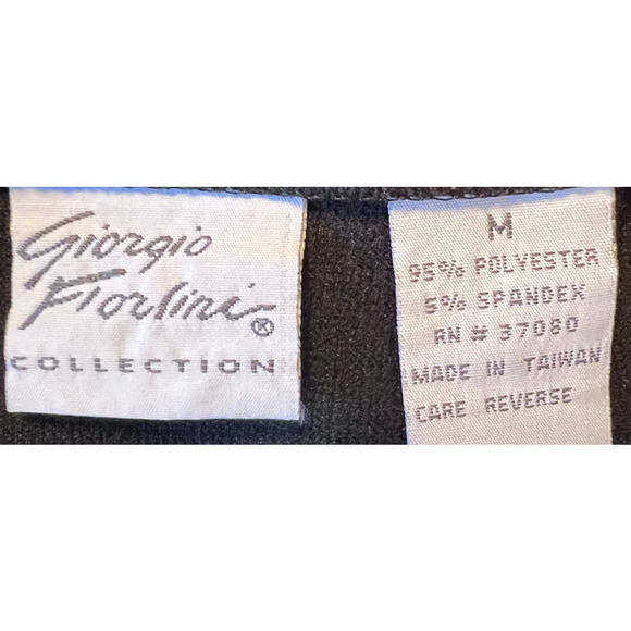 Giorgio Fiorline Women's Black Skirt Studded Waist Zips in Back Size‎ M - Picture 3 of 4